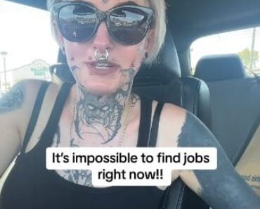 Young woman with facial tattoos, piercings confronts TJ Maxx employees after she was denied a job